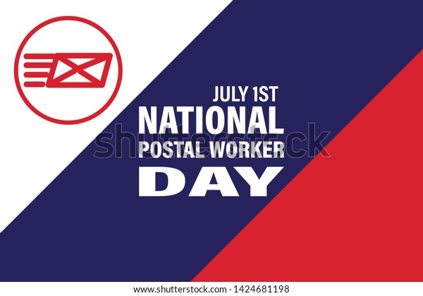 National Postal Worker Day on July 1st. Vector\
Illustration. Poster, card, banner, background design. Vector\
illustration eps 10.