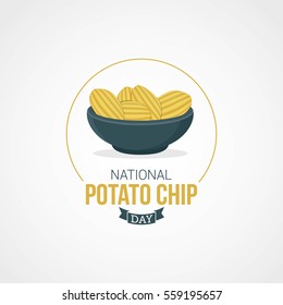 National Potato Chip Day Vector Illustration. Suitable For Greeting Card, Poster And Banner.