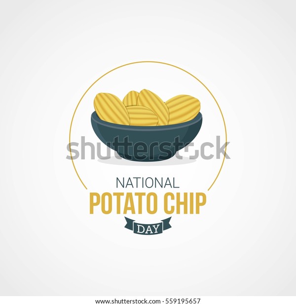 National Potato Chip Day Vector Illustration Stock Vector (Royalty Free ...