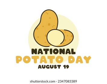 National Potato Day. August 19. Eps 10.