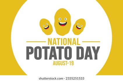 National Potato Day background template. Holiday concept. background, banner, placard, card, and poster design template with text inscription and standard color. vector illustration.