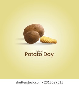 National Potato Day. National Potato Day creative concept vector illustration. 