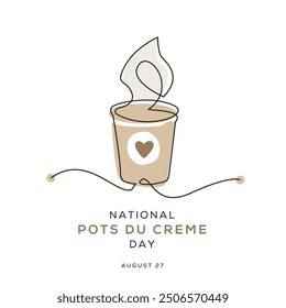 National Pots du Creme Day, held on 27 August.