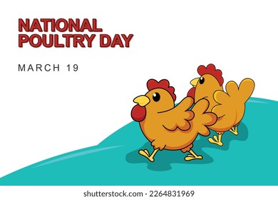 Antecedentes del Día Nacional de la Aves de Corral. Fondo de la ilustración del vector.