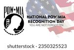 national pow mia recognition day vector background