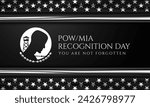 National POW MIA Recognition Day September 15 Background Vector Illustration