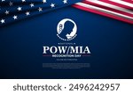 National POW MIA Recognition Day Background Vector Illustration