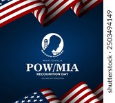 National POW MIA Recognition Day Background Vector Illustration