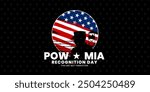 National POW MIA Recognition Day Background, military prisoners of war and those missing in action, Vector Illustration