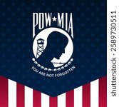 National POW MIA Recognition Day Design Background Illustration