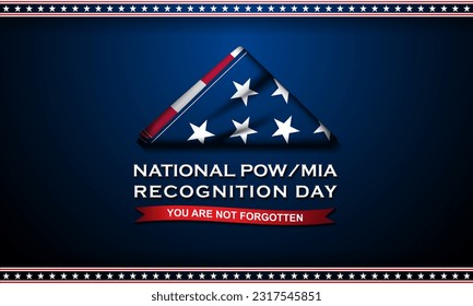 National POW MIA Recognition Day September 15 Background Vector Illustration