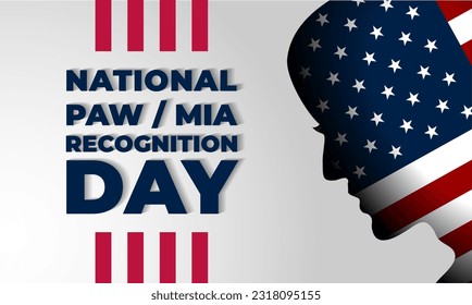 National POW MIA Recognition Day September 15 Background Vector Illustration