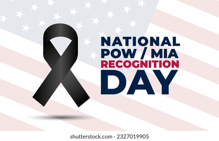 National POW MIA Recognition Day September 15 Background Vector Illustration