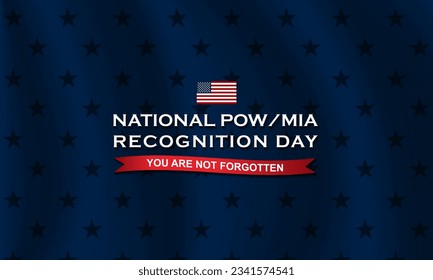 National POW MIA Recognition Day September 15 Background Vector Illustration