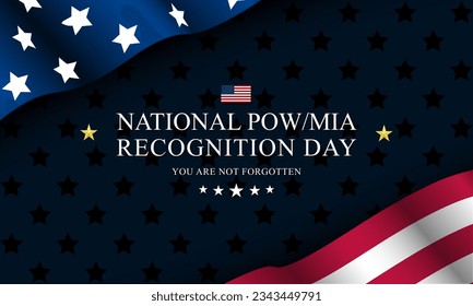 National POW MIA Recognition Day September 15 Background Vector Illustration