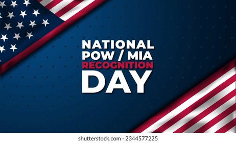 National POW MIA Recognition Day September 15 Background Vector Illustration