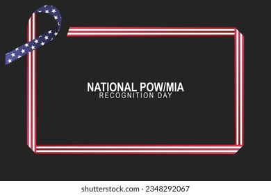 National POW MIA Recognition Day background. Vector illustration.