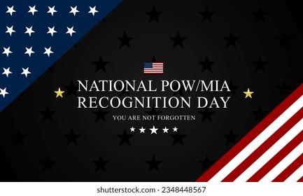 National POW MIA Recognition Day September 15 Background Vector Illustration