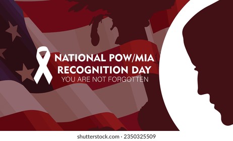 national pow mia recognition day vector background