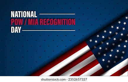 National POW MIA Recognition Day September 15 Background Vector Illustration