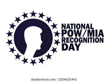 National POW MIA Recognition Day. Holiday concept. Template for background, banner, card, poster with text inscription. Vector EPS10 illustration.