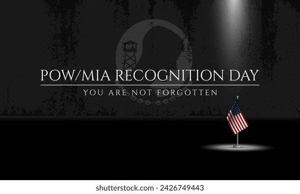 National POW MIA Recognition Day September 15 Background Vector Illustration