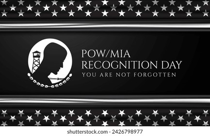 National POW MIA Recognition Day September 15 Background Vector Illustration