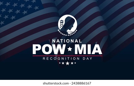 National POW MIA Recognition Day Background Vector Illustration