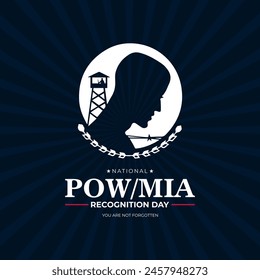 National POW MIA Recognition Day Background Vector Illustration