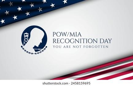 National POW MIA Recognition Day Background Vector Illustration