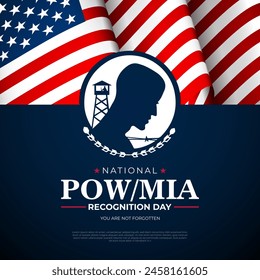 National POW MIA Recognition Day Background Vector Illustration