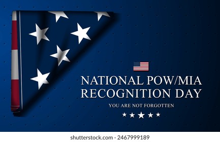 National POW MIA Recognition Day Background Vector Illustration