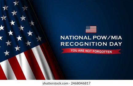 National POW MIA Recognition Day Background Vector Illustration