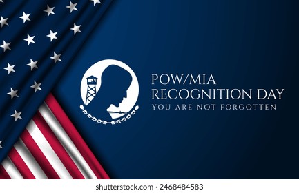 National POW MIA Recognition Day Background Vector Illustration