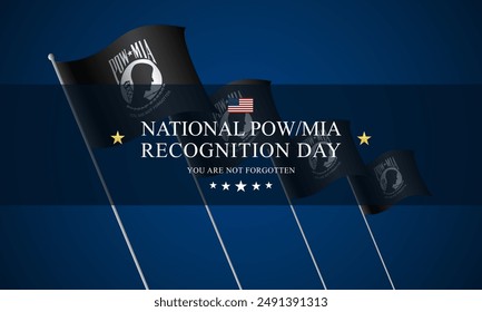 National POW MIA Recognition Day Background Vector Illustration