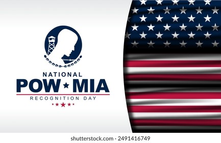 National POW MIA Recognition Day Background Vector Illustration