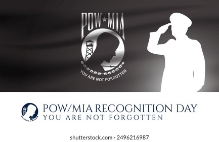 National POW MIA Recognition Day Background Vector Illustration