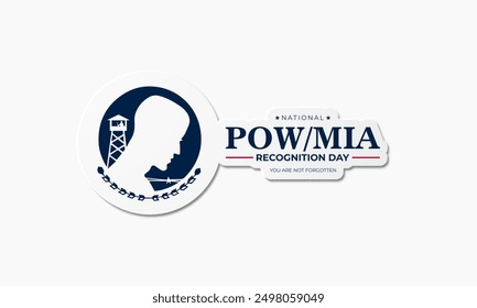 National POW MIA Recognition Day Background Vector Illustration