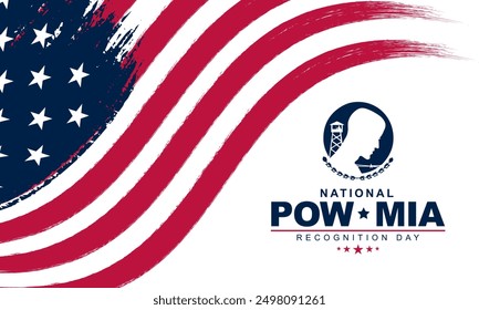 National POW MIA Recognition Day Background Vector Illustration