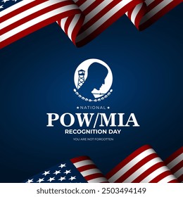 National POW MIA Recognition Day Background Vector Illustration