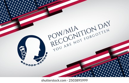 National POW MIA Recognition Day Background Vector Illustration