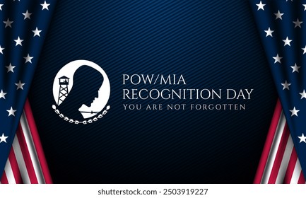 National POW MIA Recognition Day Background Vector Illustration