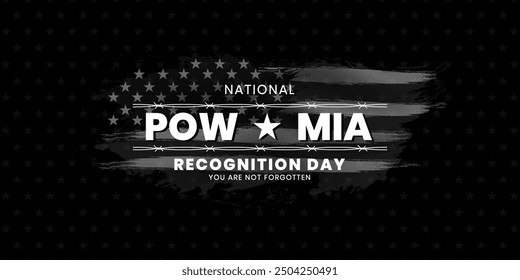 National POW MIA Recognition Day Background, military prisoners of war and those missing in action, Vector Illustration