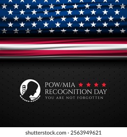 National POW MIA Recognition Day Design Background Illustration