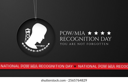 National POW MIA Recognition Day Design Background Illustration