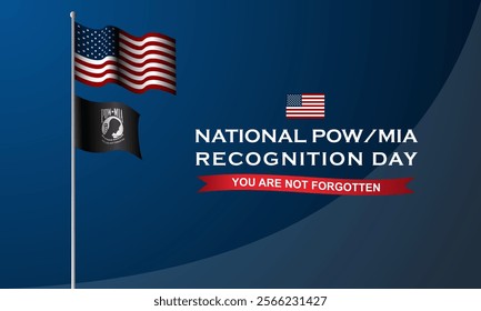 National POW MIA Recognition Day Design Background Illustration