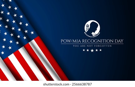 National POW MIA Recognition Day Design Background Illustration