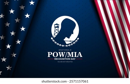 National POW MIA Recognition Day Design Background Illustration