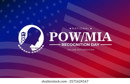 National POW MIA Recognition Day Design Background Illustration