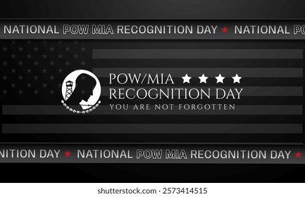 National POW MIA Recognition Day Design Background Illustration